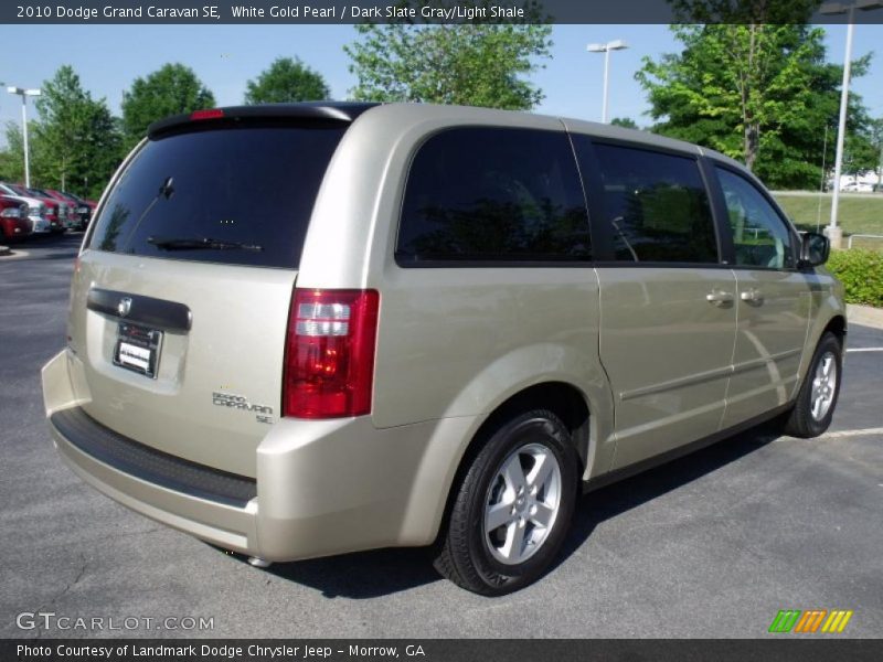 White Gold Pearl / Dark Slate Gray/Light Shale 2010 Dodge Grand Caravan SE