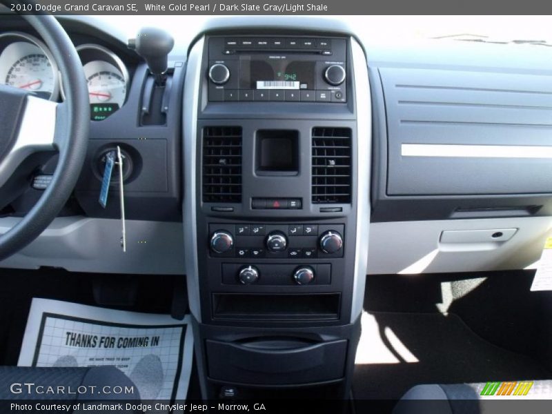 White Gold Pearl / Dark Slate Gray/Light Shale 2010 Dodge Grand Caravan SE
