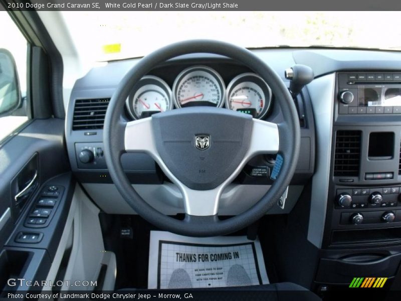 White Gold Pearl / Dark Slate Gray/Light Shale 2010 Dodge Grand Caravan SE
