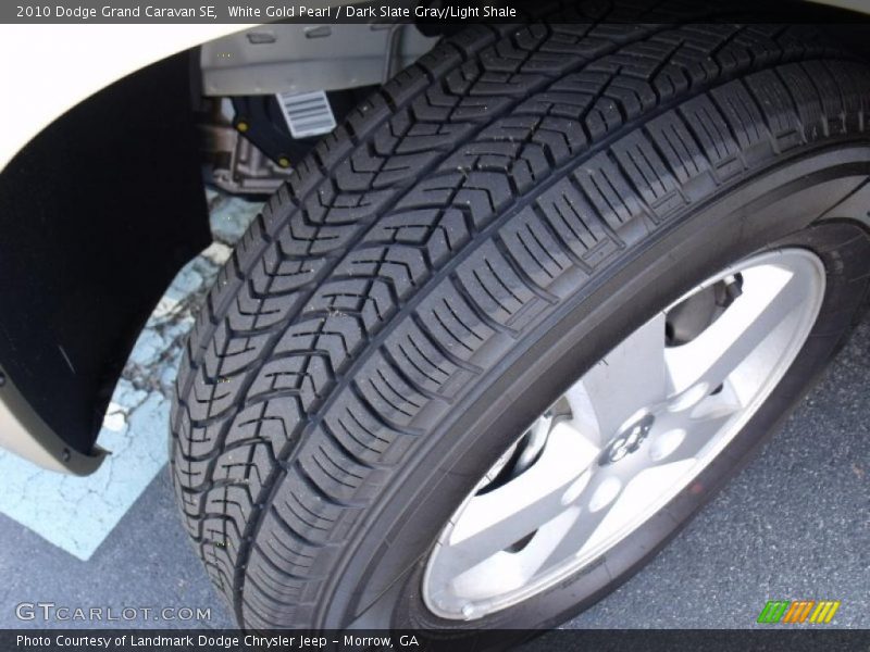 White Gold Pearl / Dark Slate Gray/Light Shale 2010 Dodge Grand Caravan SE