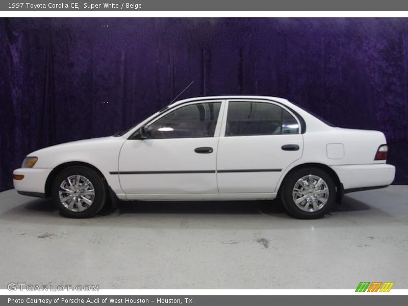 Super White / Beige 1997 Toyota Corolla CE