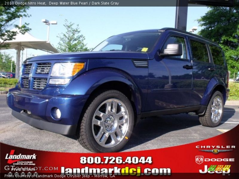 Deep Water Blue Pearl / Dark Slate Gray 2010 Dodge Nitro Heat