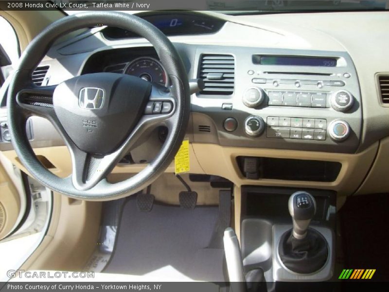 Taffeta White / Ivory 2008 Honda Civic LX Coupe