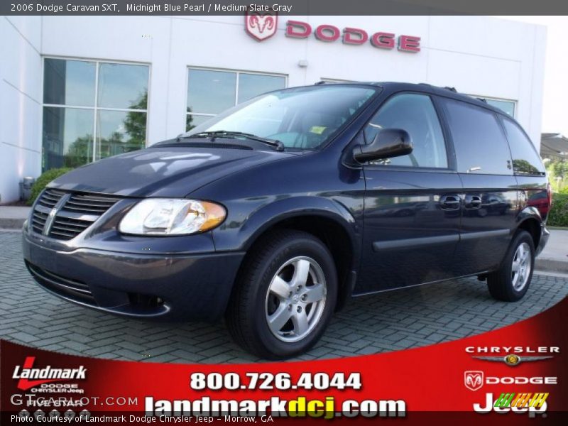 Midnight Blue Pearl / Medium Slate Gray 2006 Dodge Caravan SXT