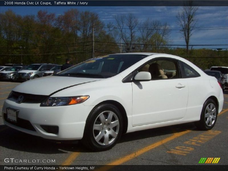 Taffeta White / Ivory 2008 Honda Civic LX Coupe