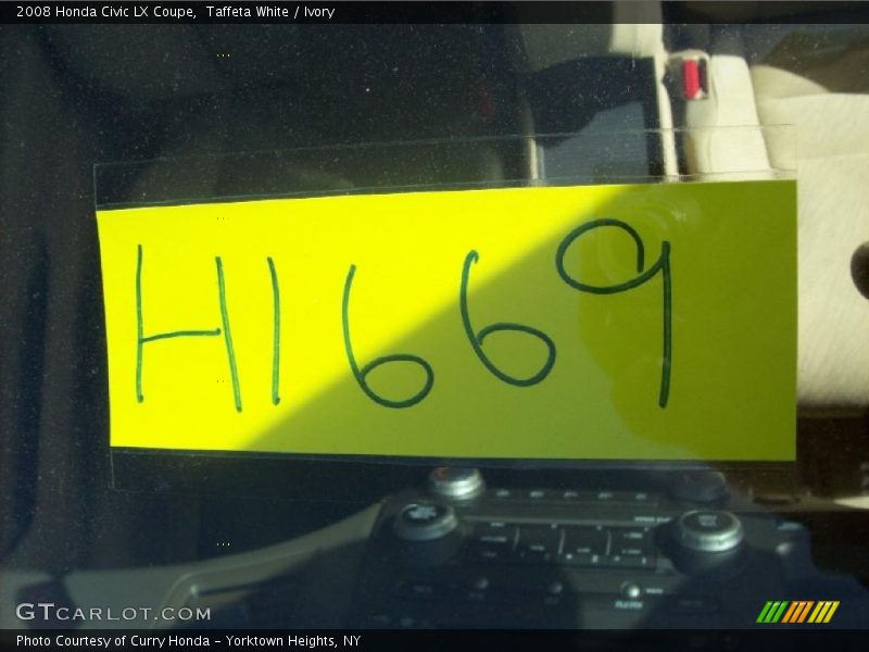 Taffeta White / Ivory 2008 Honda Civic LX Coupe