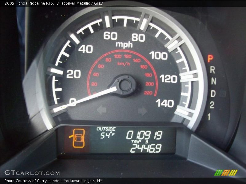 Billet Silver Metallic / Gray 2009 Honda Ridgeline RTS