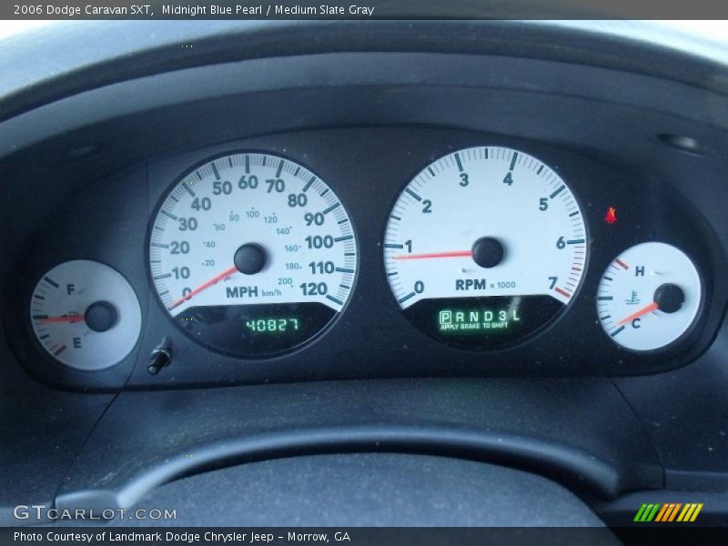 Midnight Blue Pearl / Medium Slate Gray 2006 Dodge Caravan SXT