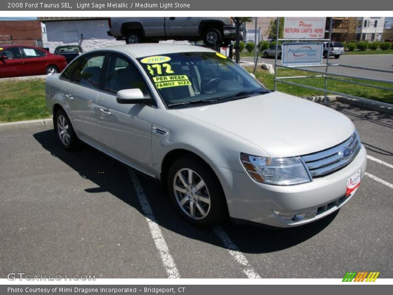 Light Sage Metallic / Medium Light Stone 2008 Ford Taurus SEL