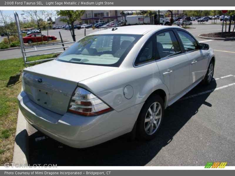Light Sage Metallic / Medium Light Stone 2008 Ford Taurus SEL