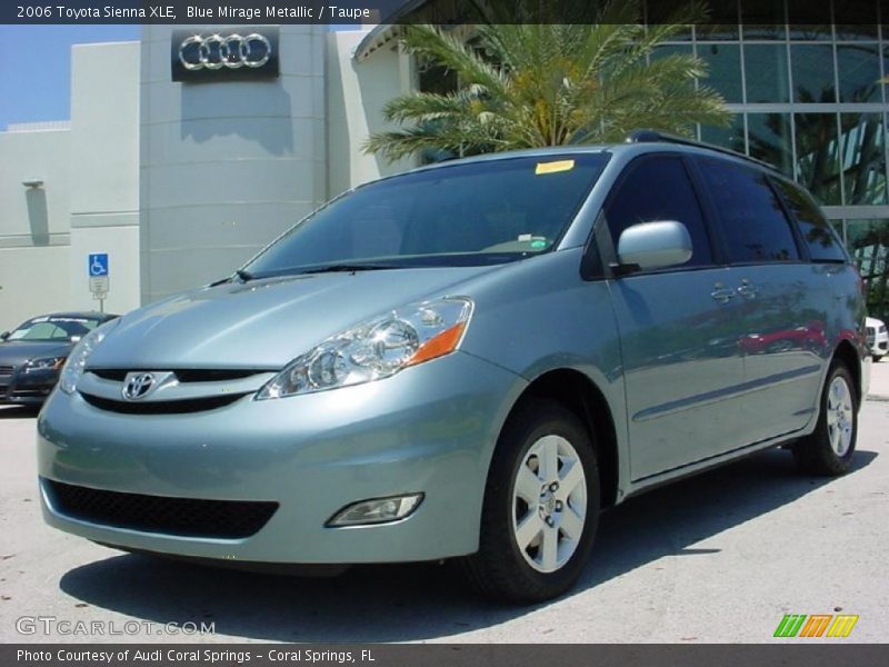 Blue Mirage Metallic / Taupe 2006 Toyota Sienna XLE