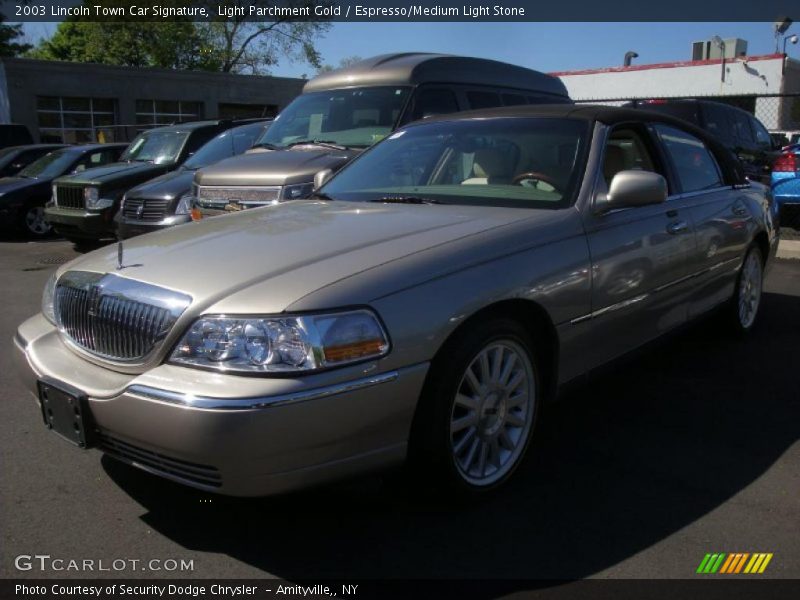 Light Parchment Gold / Espresso/Medium Light Stone 2003 Lincoln Town Car Signature