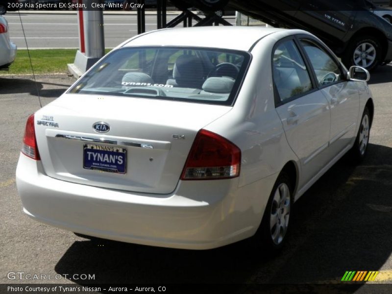 Clear White / Gray 2009 Kia Spectra EX Sedan