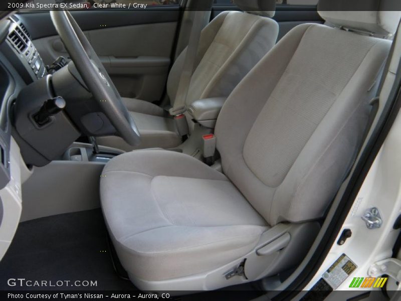 Clear White / Gray 2009 Kia Spectra EX Sedan