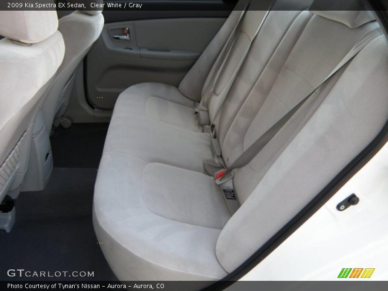 Clear White / Gray 2009 Kia Spectra EX Sedan