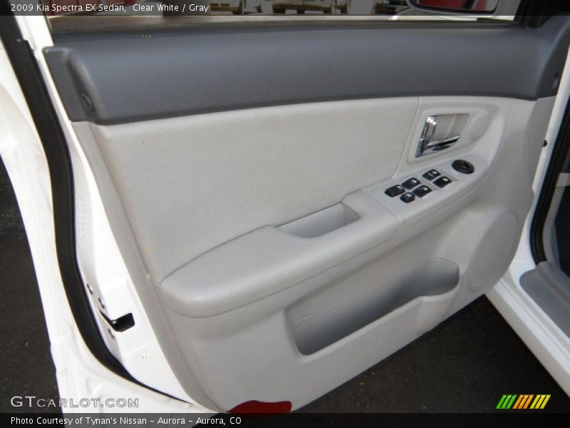 Clear White / Gray 2009 Kia Spectra EX Sedan