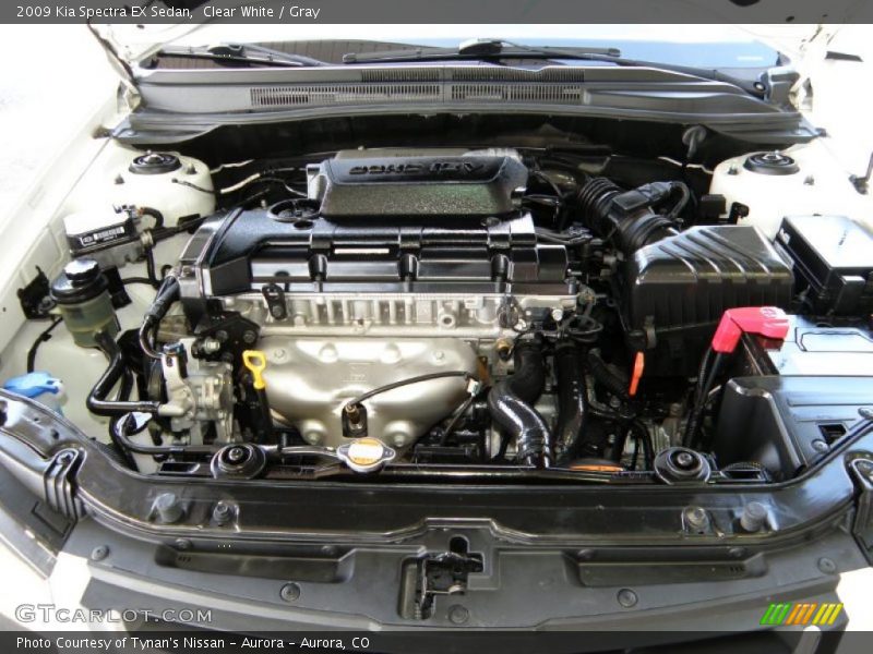 Clear White / Gray 2009 Kia Spectra EX Sedan