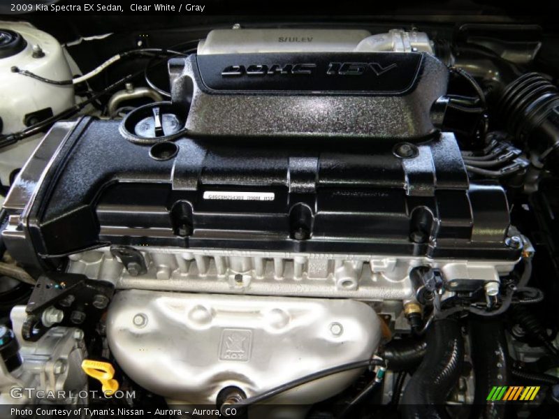 Clear White / Gray 2009 Kia Spectra EX Sedan