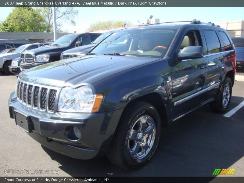 Steel Blue Metallic / Dark Khaki/Light Graystone 2007 Jeep Grand Cherokee Overland 4x4