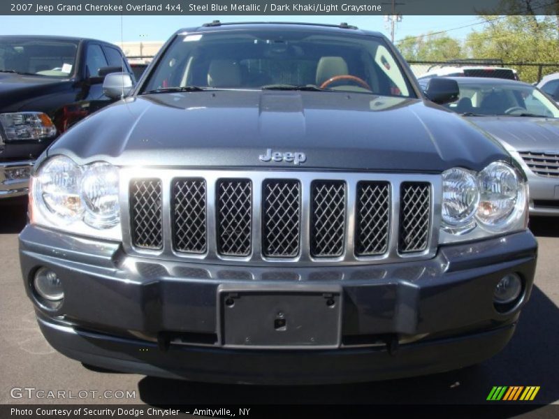 Steel Blue Metallic / Dark Khaki/Light Graystone 2007 Jeep Grand Cherokee Overland 4x4