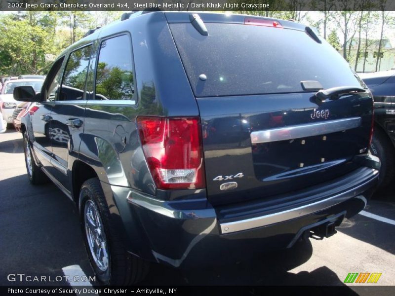 Steel Blue Metallic / Dark Khaki/Light Graystone 2007 Jeep Grand Cherokee Overland 4x4