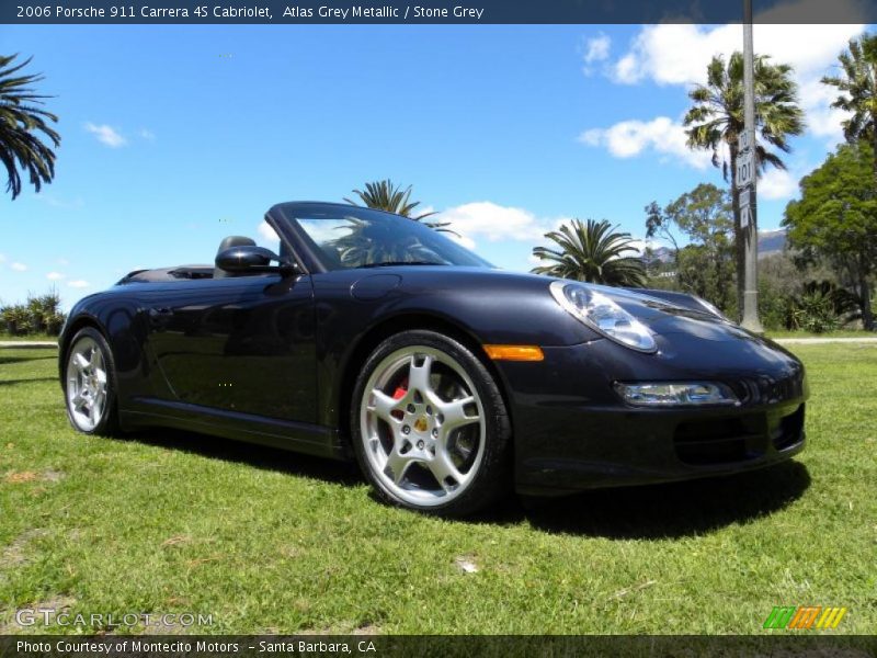 Atlas Grey Metallic / Stone Grey 2006 Porsche 911 Carrera 4S Cabriolet