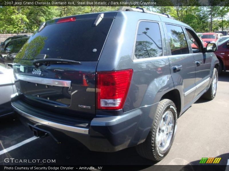 Steel Blue Metallic / Dark Khaki/Light Graystone 2007 Jeep Grand Cherokee Overland 4x4