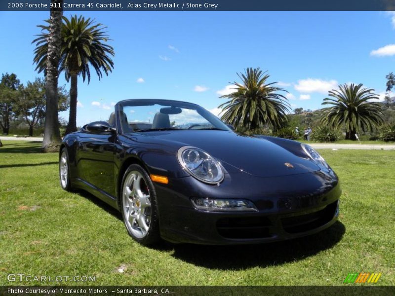 Atlas Grey Metallic / Stone Grey 2006 Porsche 911 Carrera 4S Cabriolet