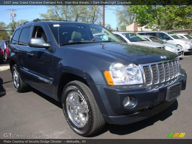 Steel Blue Metallic / Dark Khaki/Light Graystone 2007 Jeep Grand Cherokee Overland 4x4