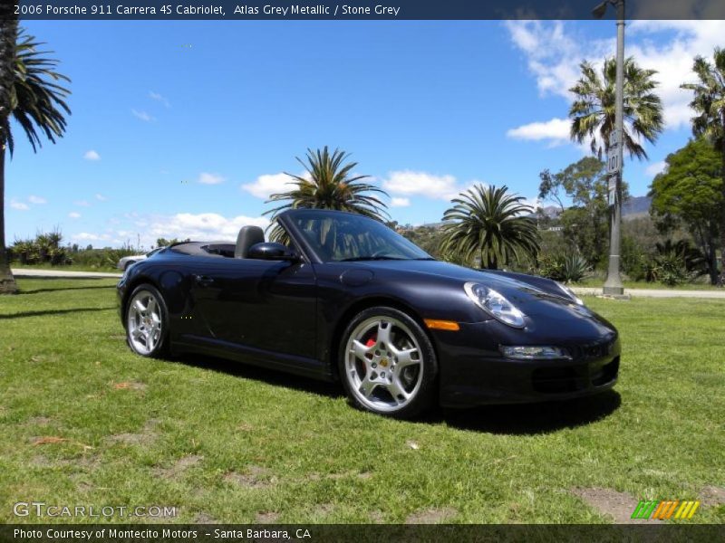 Atlas Grey Metallic / Stone Grey 2006 Porsche 911 Carrera 4S Cabriolet