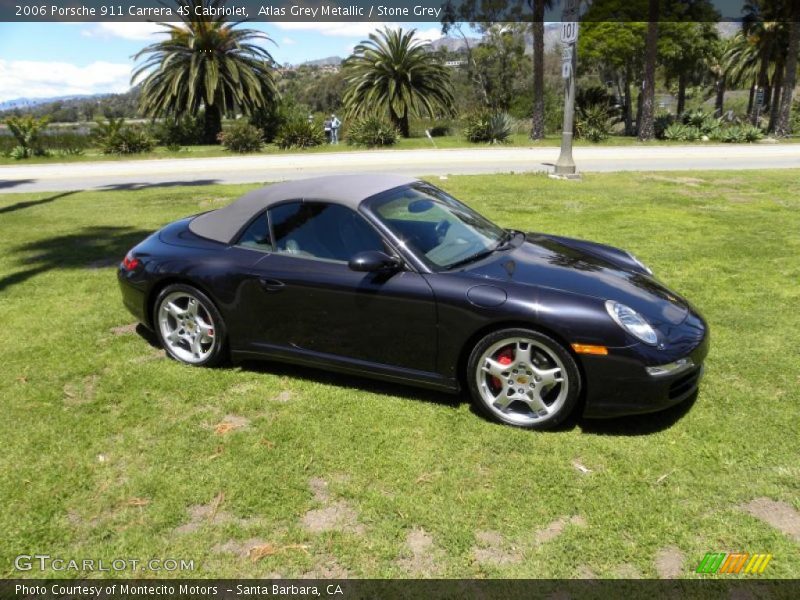 Atlas Grey Metallic / Stone Grey 2006 Porsche 911 Carrera 4S Cabriolet