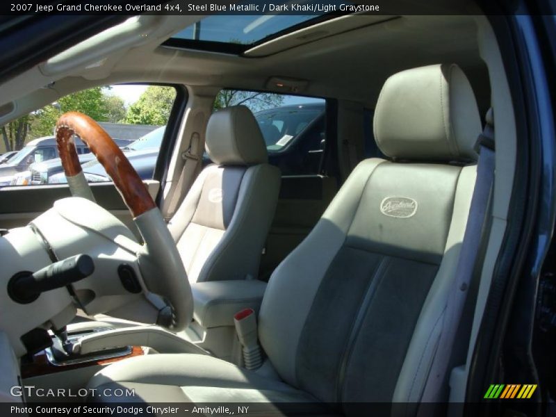 Steel Blue Metallic / Dark Khaki/Light Graystone 2007 Jeep Grand Cherokee Overland 4x4
