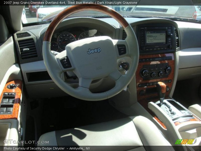 Steel Blue Metallic / Dark Khaki/Light Graystone 2007 Jeep Grand Cherokee Overland 4x4