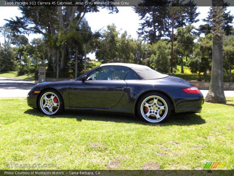Atlas Grey Metallic / Stone Grey 2006 Porsche 911 Carrera 4S Cabriolet