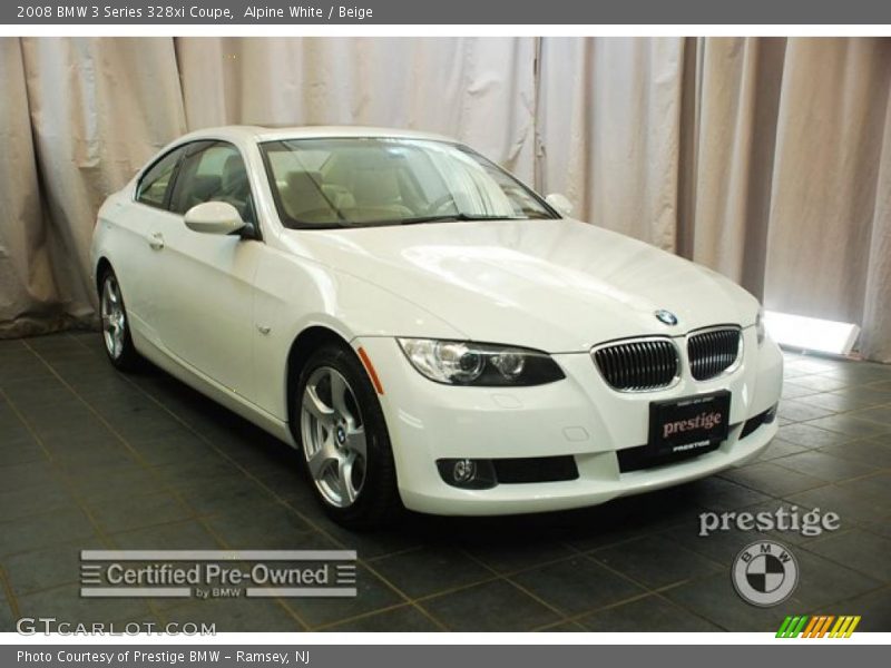 Alpine White / Beige 2008 BMW 3 Series 328xi Coupe