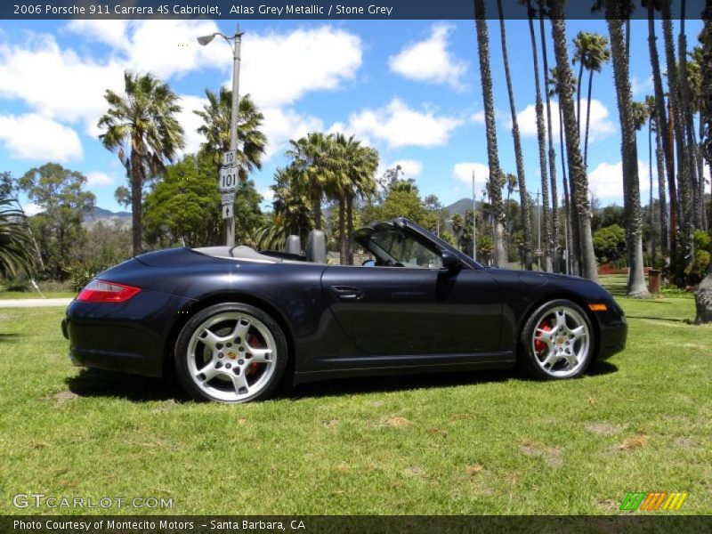 Atlas Grey Metallic / Stone Grey 2006 Porsche 911 Carrera 4S Cabriolet