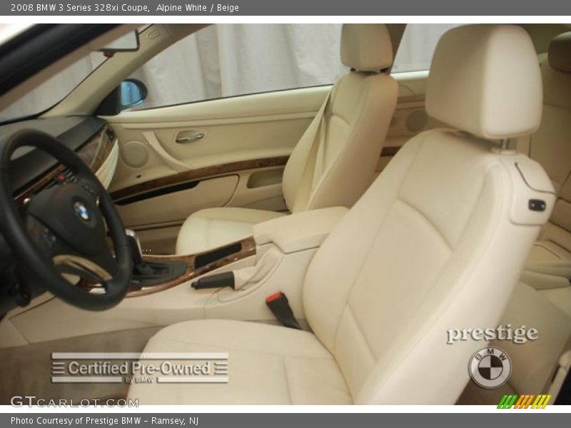 Alpine White / Beige 2008 BMW 3 Series 328xi Coupe