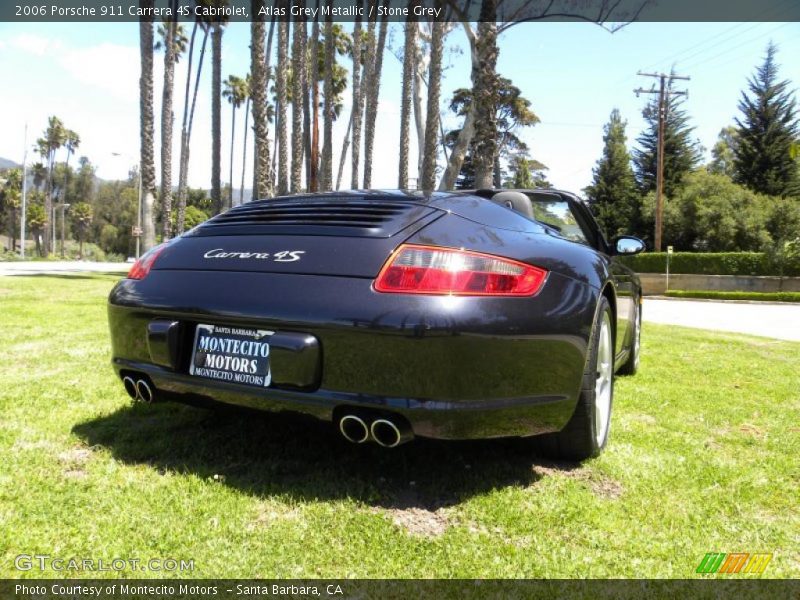 Atlas Grey Metallic / Stone Grey 2006 Porsche 911 Carrera 4S Cabriolet