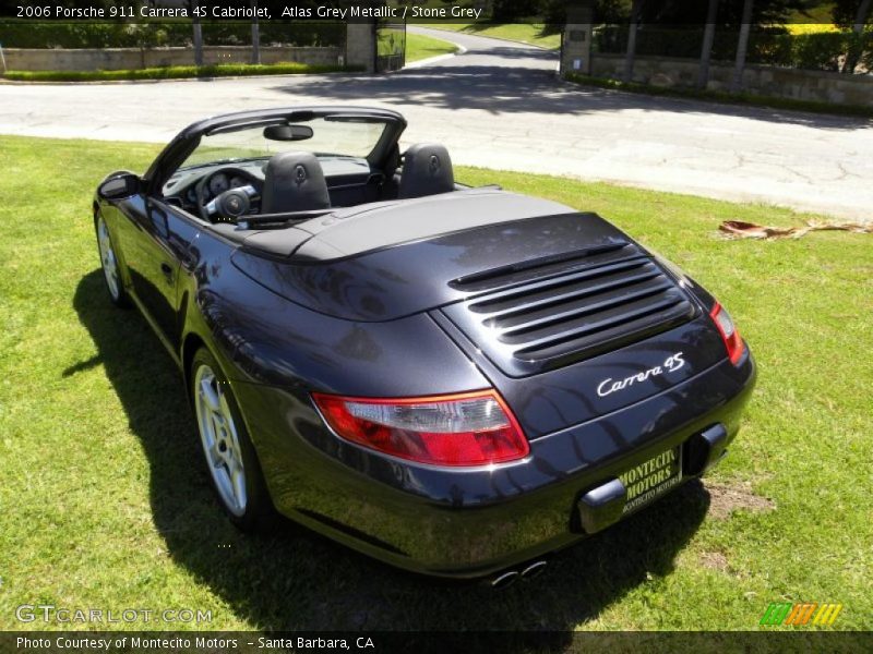 Atlas Grey Metallic / Stone Grey 2006 Porsche 911 Carrera 4S Cabriolet
