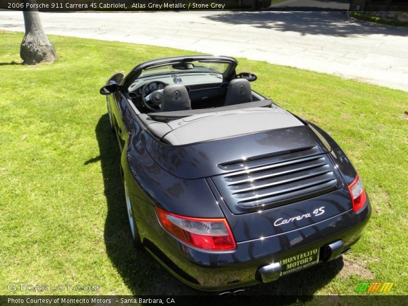 Atlas Grey Metallic / Stone Grey 2006 Porsche 911 Carrera 4S Cabriolet