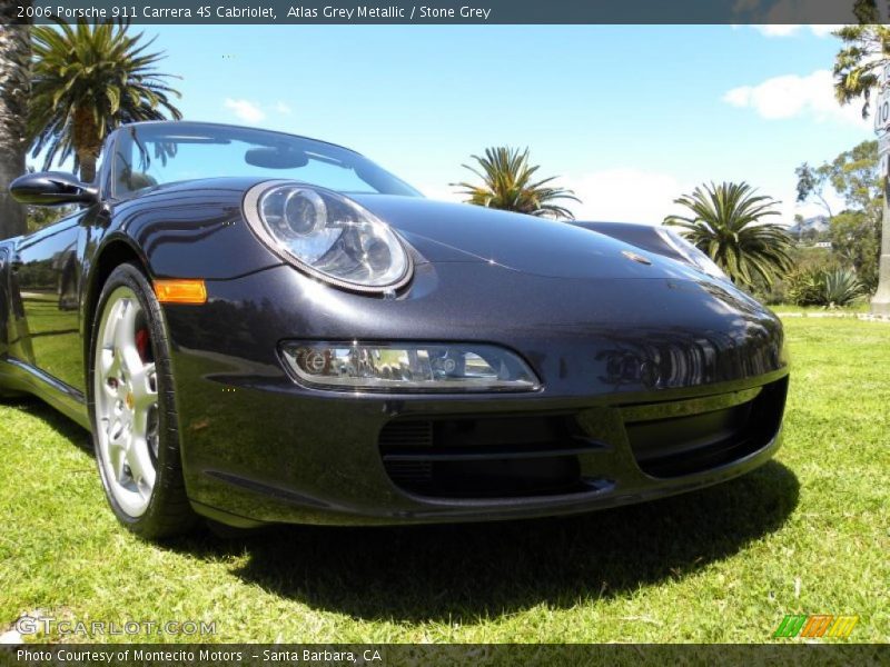 Atlas Grey Metallic / Stone Grey 2006 Porsche 911 Carrera 4S Cabriolet