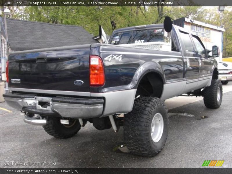 Deep Wedgewood Blue Metallic / Medium Graphite 2000 Ford F250 Super Duty XLT Crew Cab 4x4