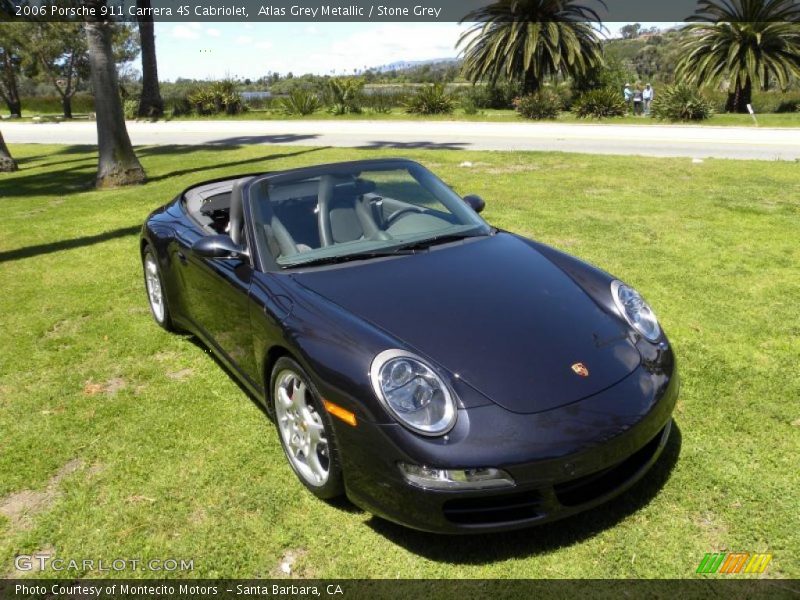 Atlas Grey Metallic / Stone Grey 2006 Porsche 911 Carrera 4S Cabriolet