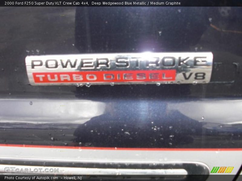 Deep Wedgewood Blue Metallic / Medium Graphite 2000 Ford F250 Super Duty XLT Crew Cab 4x4