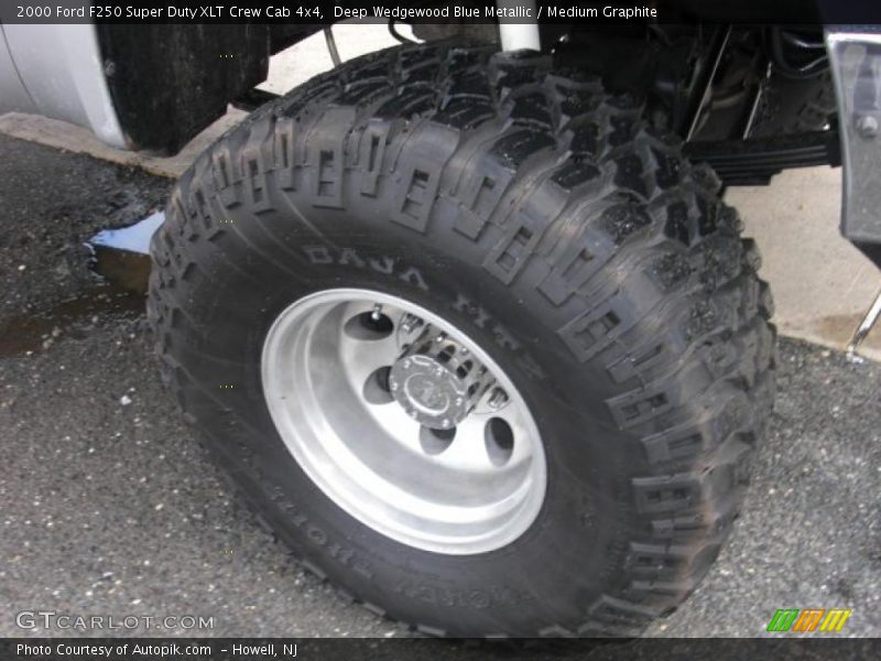 Deep Wedgewood Blue Metallic / Medium Graphite 2000 Ford F250 Super Duty XLT Crew Cab 4x4