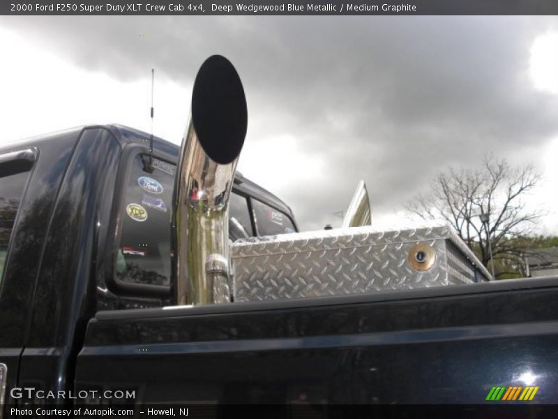 Deep Wedgewood Blue Metallic / Medium Graphite 2000 Ford F250 Super Duty XLT Crew Cab 4x4