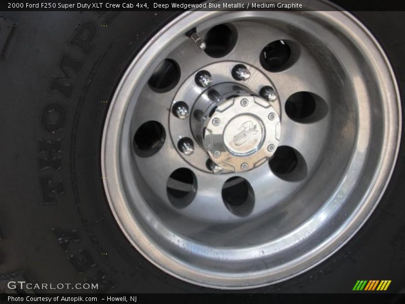 Deep Wedgewood Blue Metallic / Medium Graphite 2000 Ford F250 Super Duty XLT Crew Cab 4x4