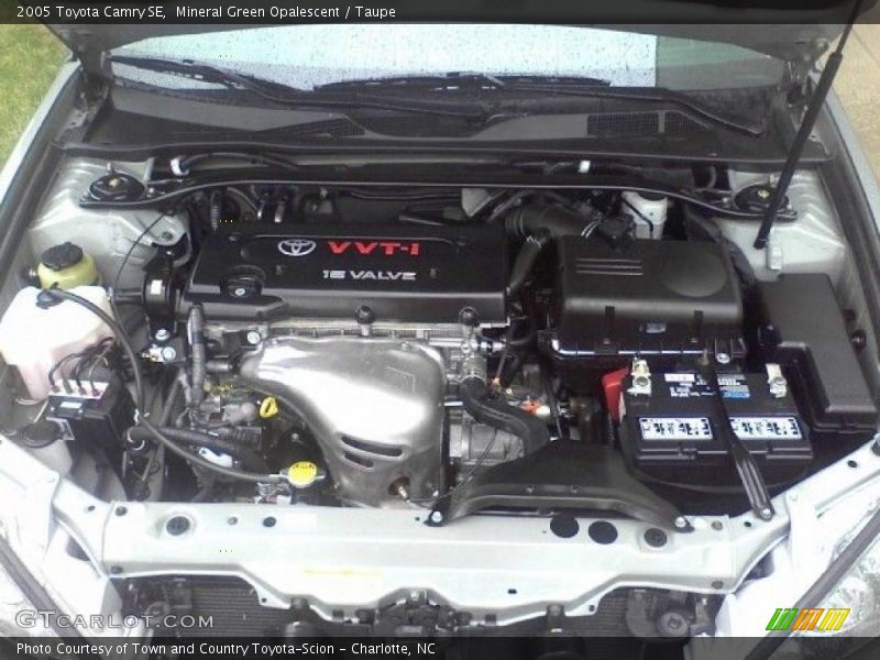 Mineral Green Opalescent / Taupe 2005 Toyota Camry SE