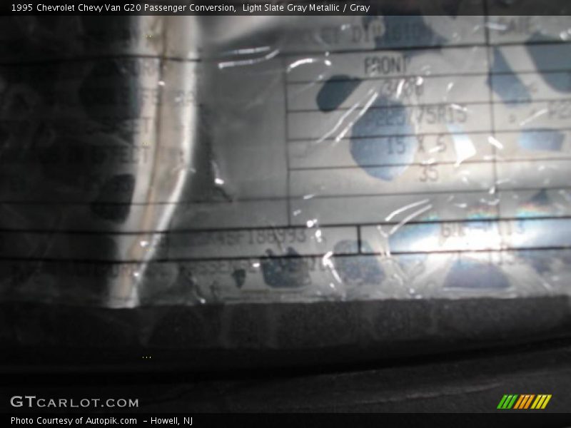 Light Slate Gray Metallic / Gray 1995 Chevrolet Chevy Van G20 Passenger Conversion