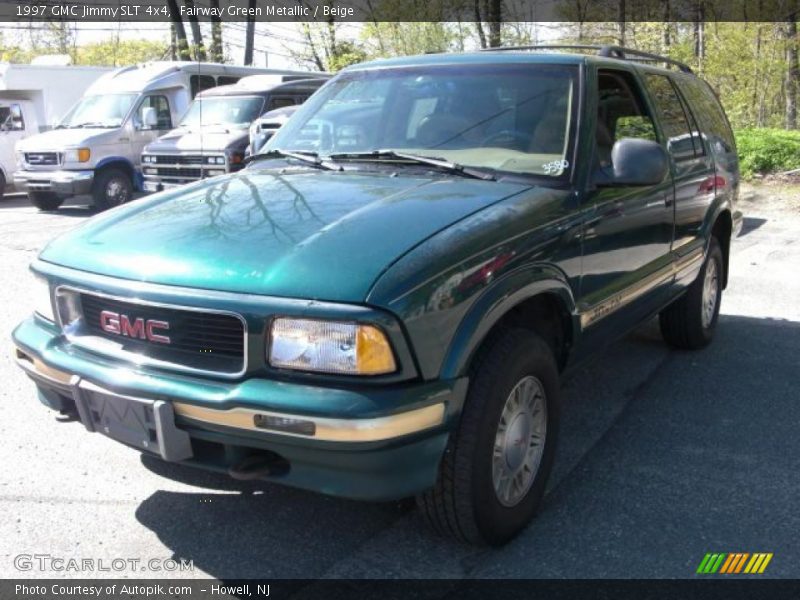 Fairway Green Metallic / Beige 1997 GMC Jimmy SLT 4x4